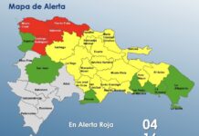 COE coloca en alerta roja a Santiago Rodríguez, Valverde, Montecristi y Puerto Plata por las intensas lluvias provocadas por una vaguada que incide sobre el territorio nacional