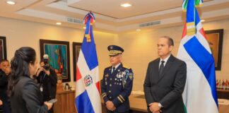Ministra Faride Raful encabeza traspaso de mando y posesiona a Ernesto Rodríguez García como director general de la Policía Nacional