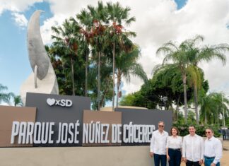 Popular y ADN supervisan los avances del remozamiento del parque José Núñez de Cáceres