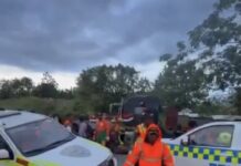 Accidente en Circunvalación Juan Bosch deja cinco personas fallecidas