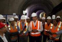 Presidente Abinader supervisa túnel pluvial de la avenida Luperón que se construye con fondos de Aerodom, para evitar inundaciones en la zona
